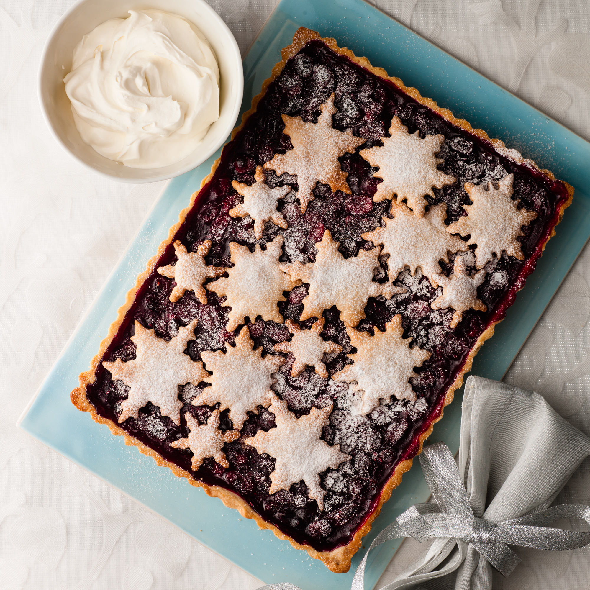 Mulled Berry Snowflake Tart Mulled Berry Snowflake Tart