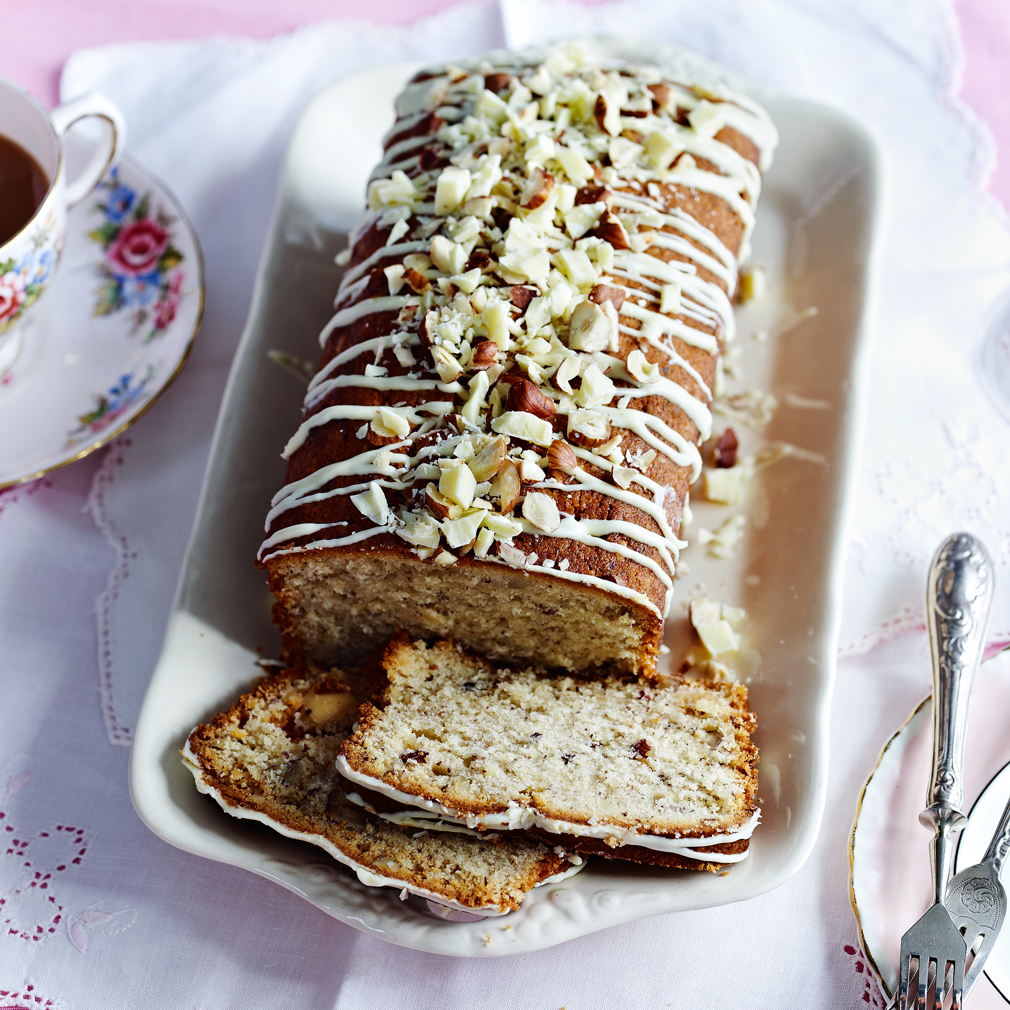 White Chocolate and Hazelnut Loaf Cake White Chocolate and Hazelnut Loaf Cake