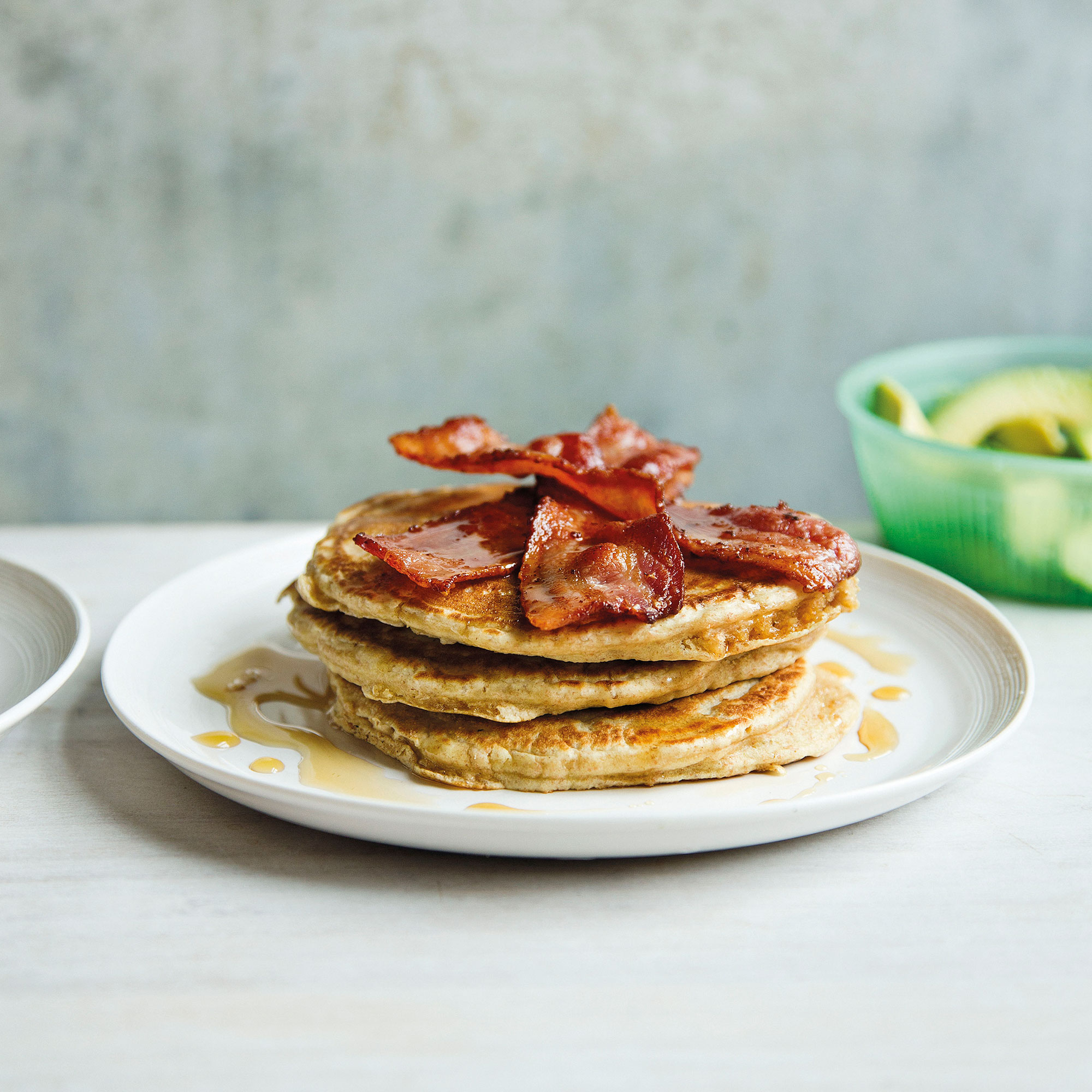 Dairy Free Spelt Pancakes with Bacon and Avocado Dairy Free Spelt Pancakes with Bacon and Avocado