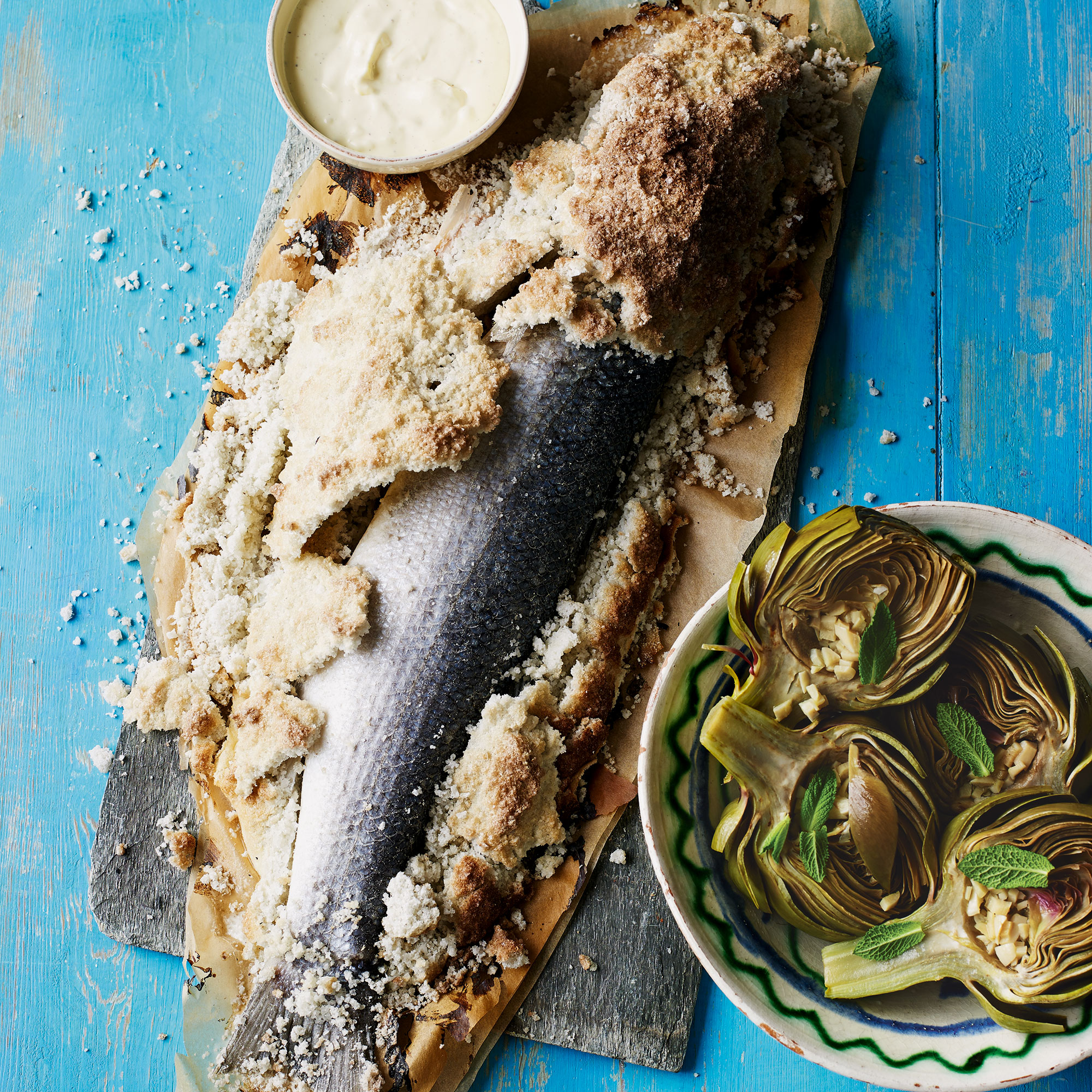 Sea Bass Baked in Salt Sea Bass Baked in Salt