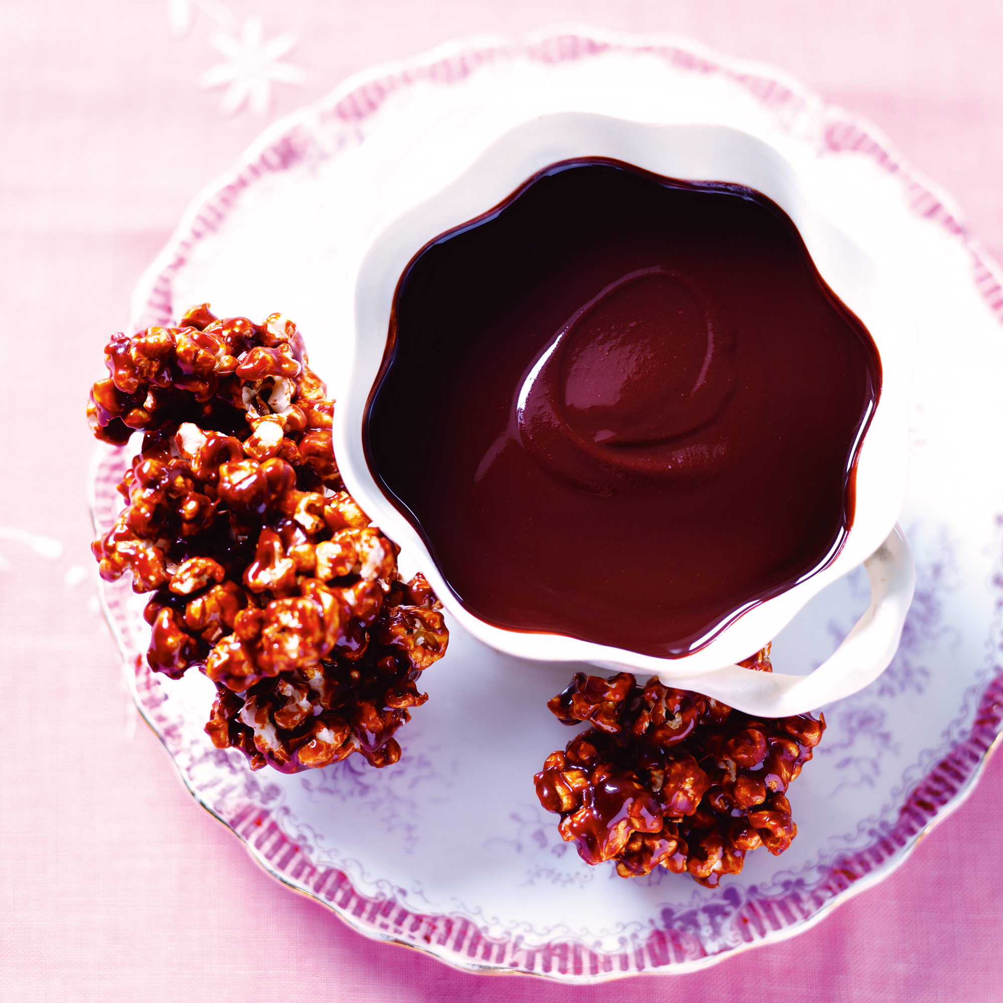 Chocolate Dip With Caramel Popcorn Clusters Chocolate Dip With Caramel Popcorn Clusters