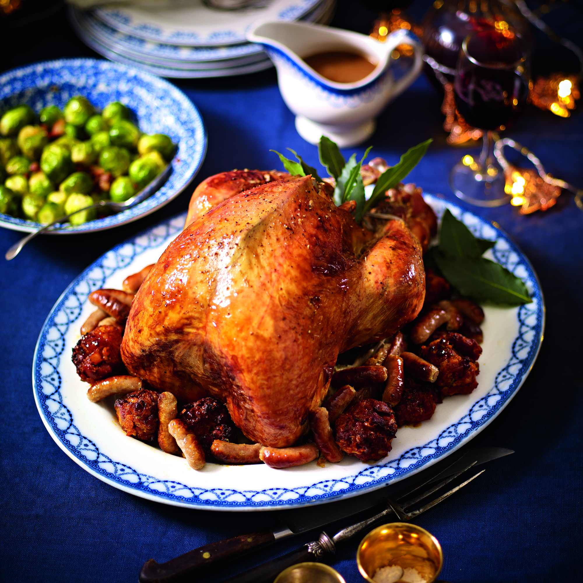 Roast Turkey With Pancetta And Chorizo Stuffing Turkey with pancetta and chorizo stuffing