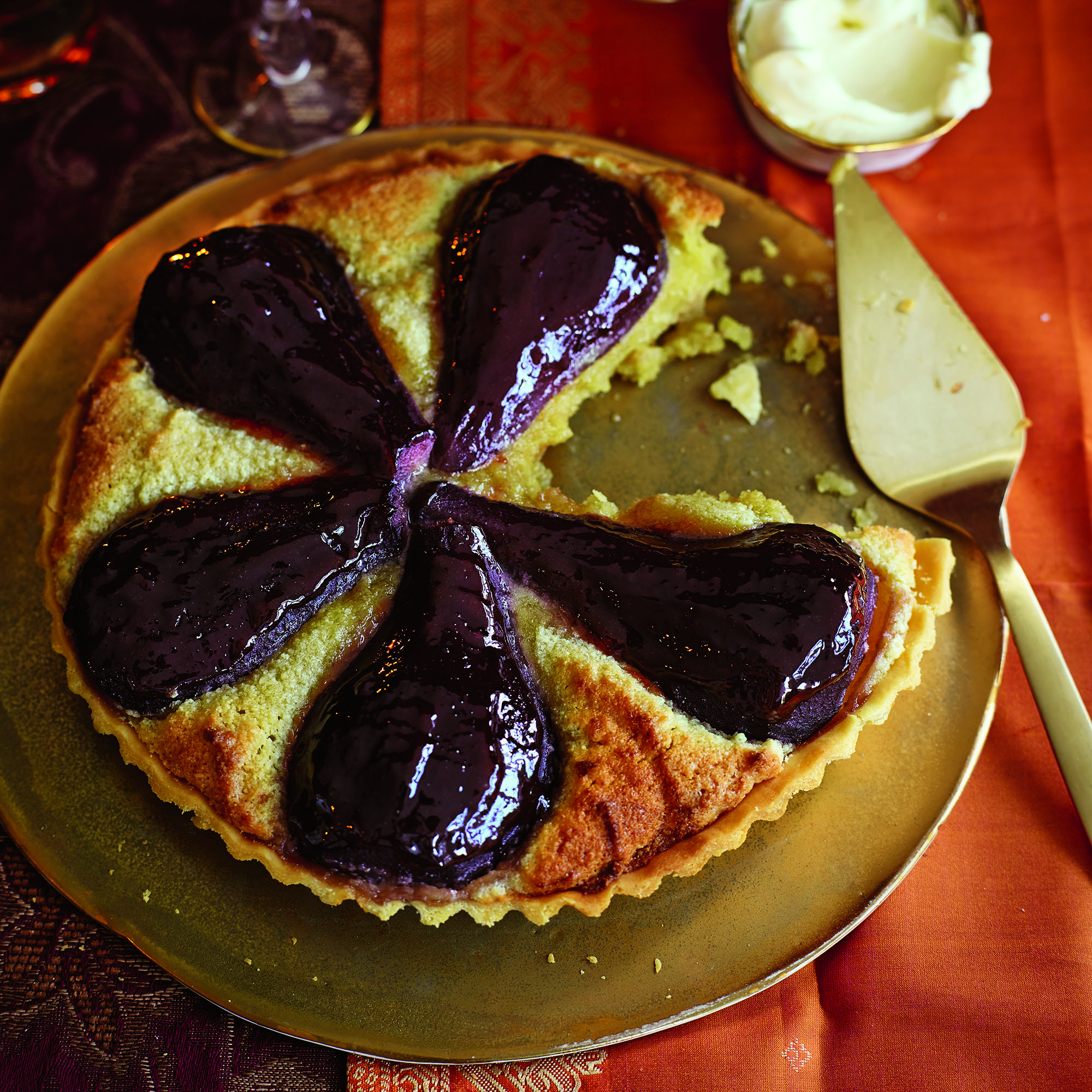 Mulled Wine Poached Pear Tart Mulled Wine Poached Pear Tart