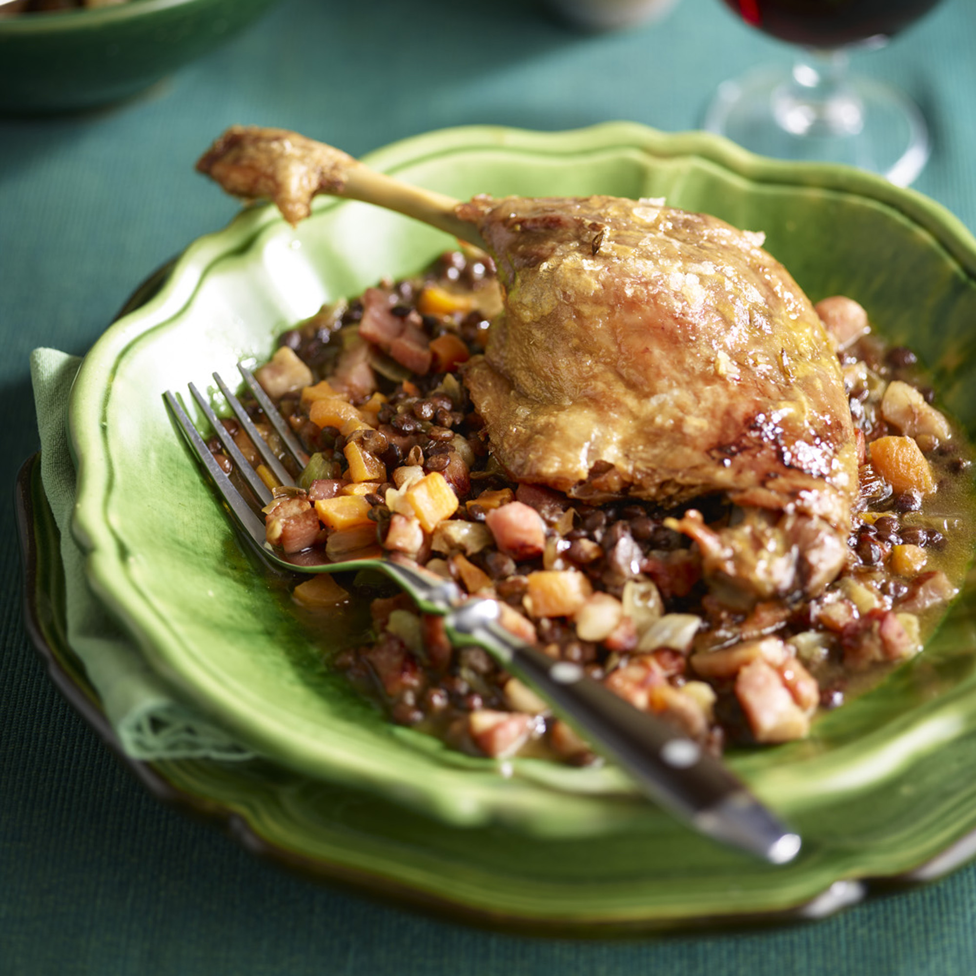 Duck Confit With Pancetta Lentils Duck Confit With Pancetta Lentils