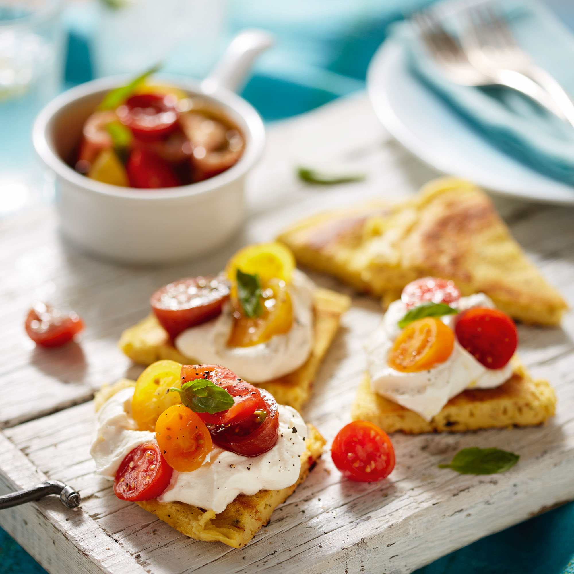 Chickpea Pancakes With Ricotta And Tomato Chickpea Pancakes With Ricotta And Tomato