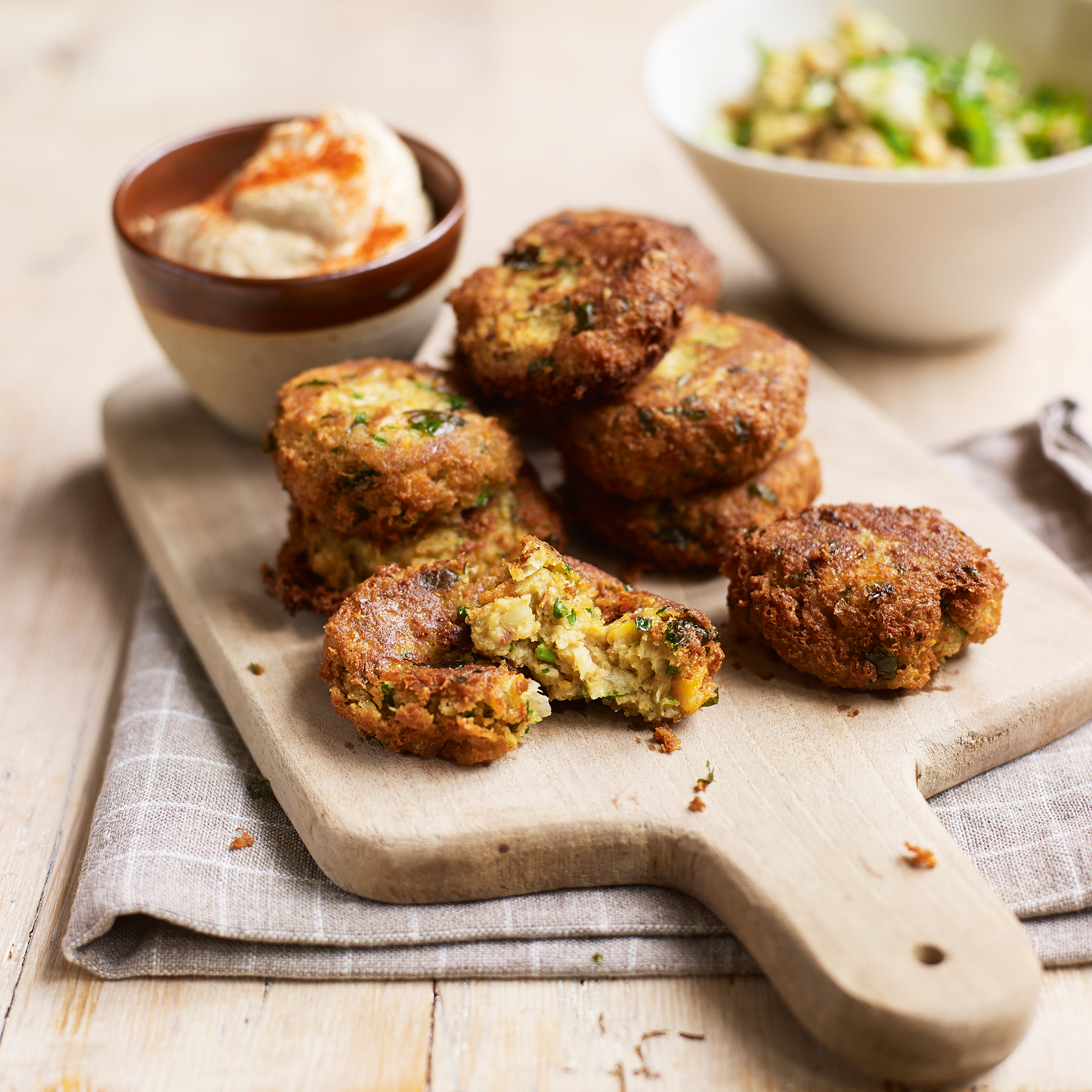 Falafel with Houmous and Grains Falafel with Houmous and Grains