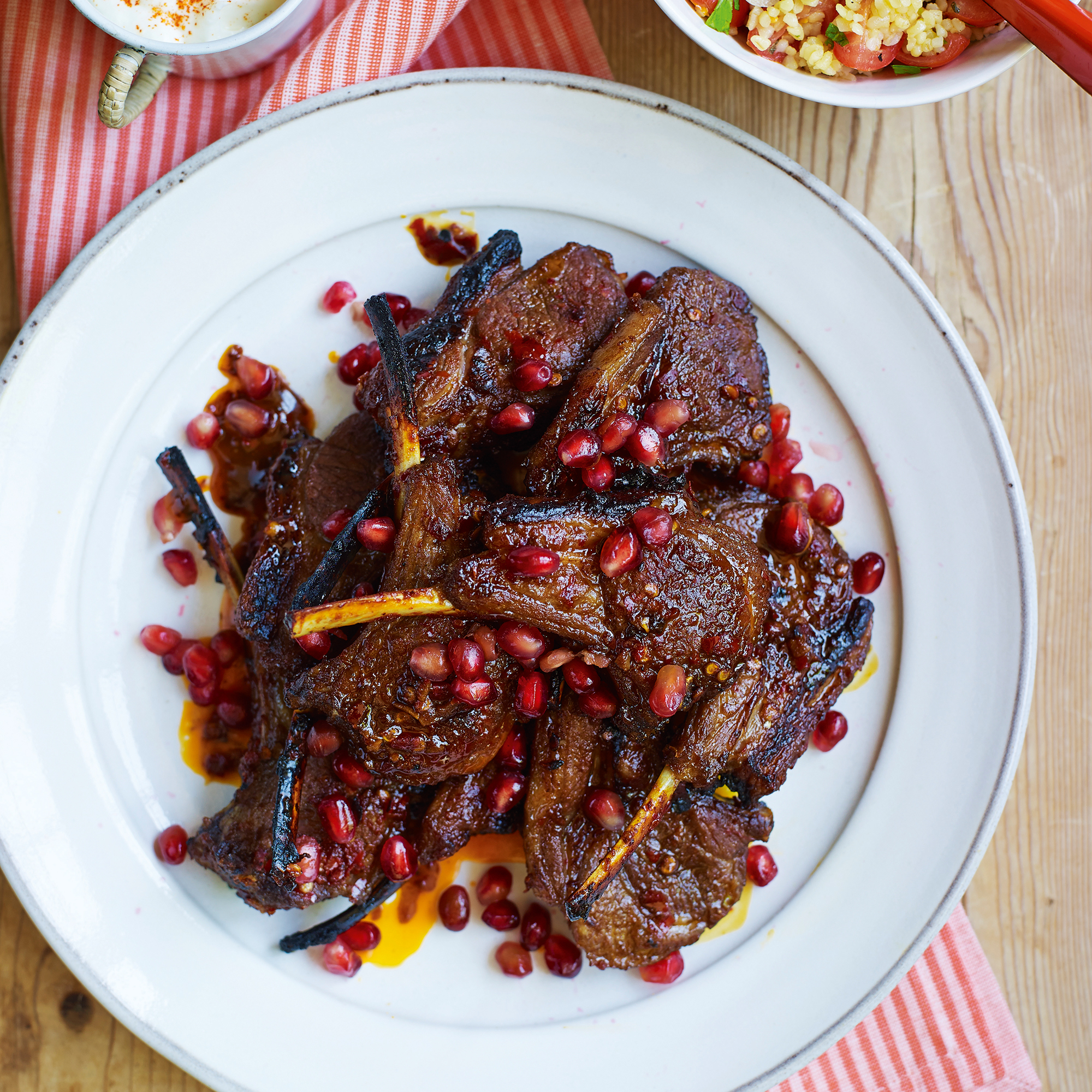 Lamb Cutlets with Harissa and Pomegranate Molasses Lamb Cutlets with Harissa and Pomegranate Molasses