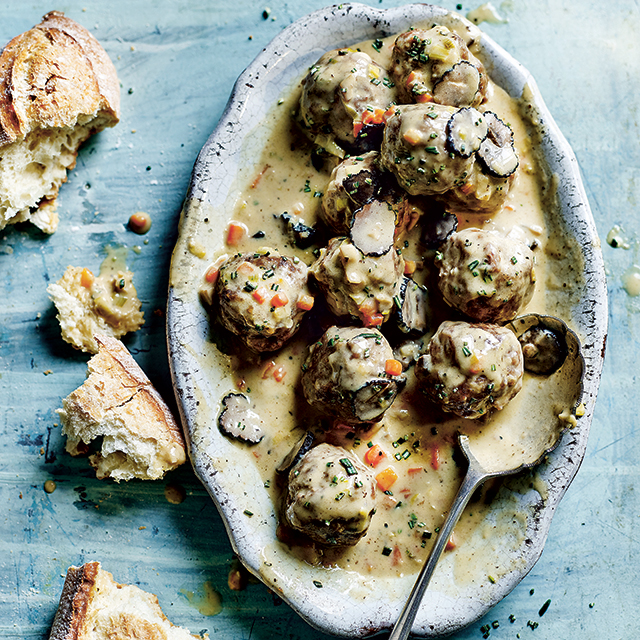 Meatballs in Black Truffle Sauce Meatballs in Black Truffle Sauce