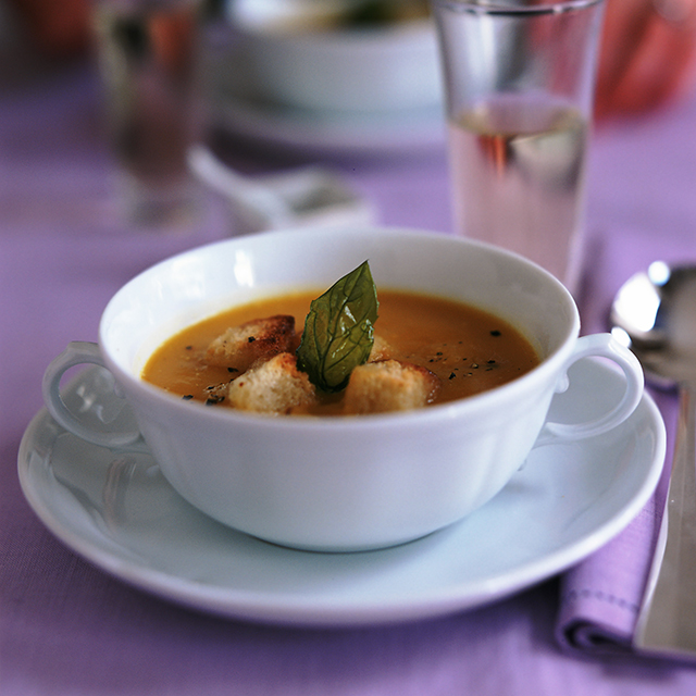 Butternut Squash Soup with Herb Croutons Butternut Squash Soup with Herb Croutons