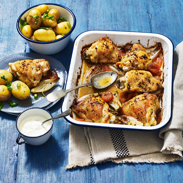 Apricot Chicken Bake with Herby Potatoes Apricot Chicken Bake with Herby Potatoes