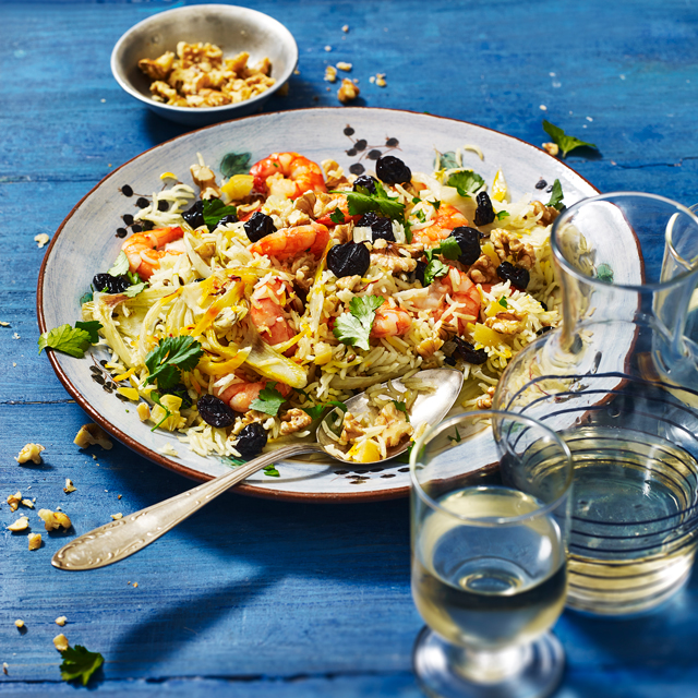 Prawn Pilaf With Fennel and Sour Cherries Prawn Pilaf With Fennel and Sour Cherries