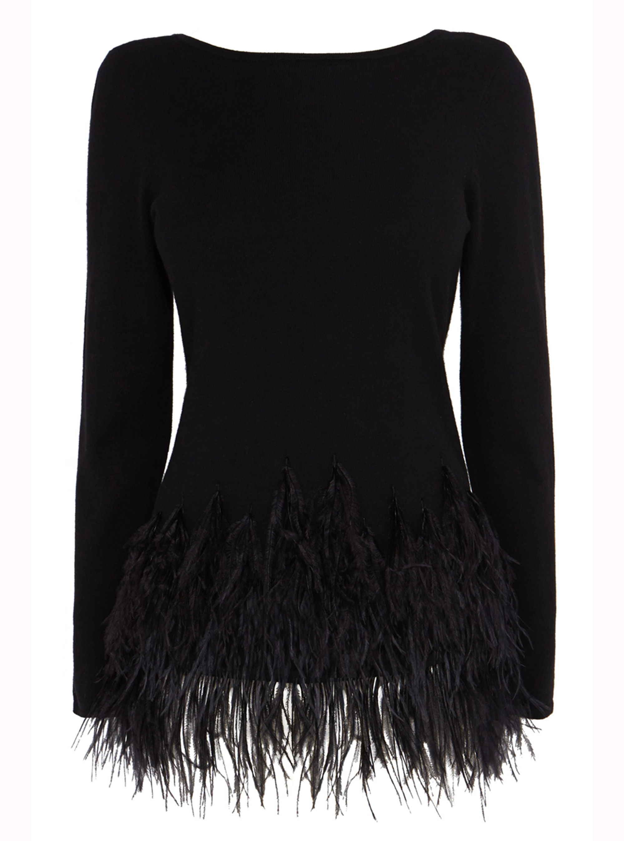 Party outfits - Coast Teaya Feather Knit Top, £995 - Woman And Home